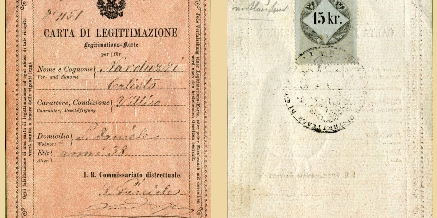 Carta di Legittimazione 1861
